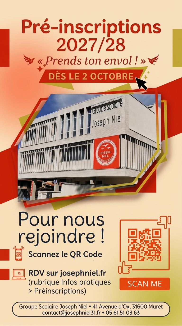 Pré-inscriptions pour la rentrée 2027-2028!