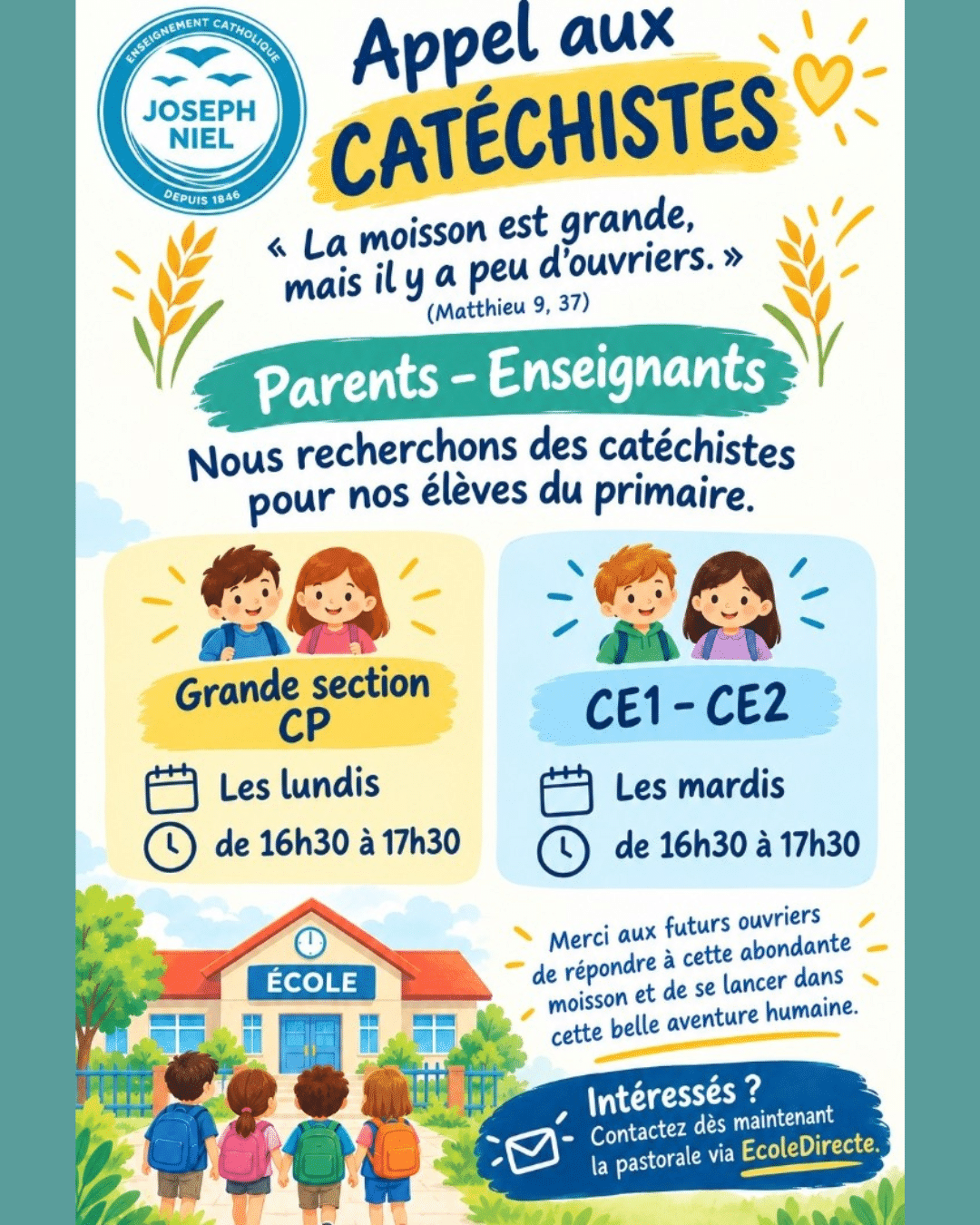 📣 Appel aux catéchistes !